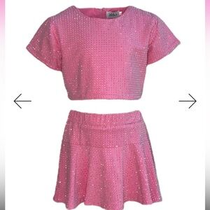 Lola + The Boys Pink Sequin TAYLOR crystal set